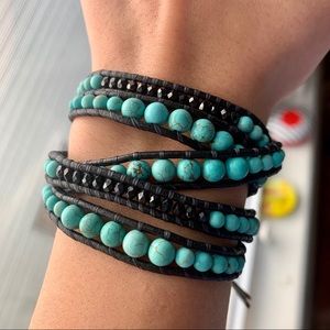 Turquoise wrap bracelet